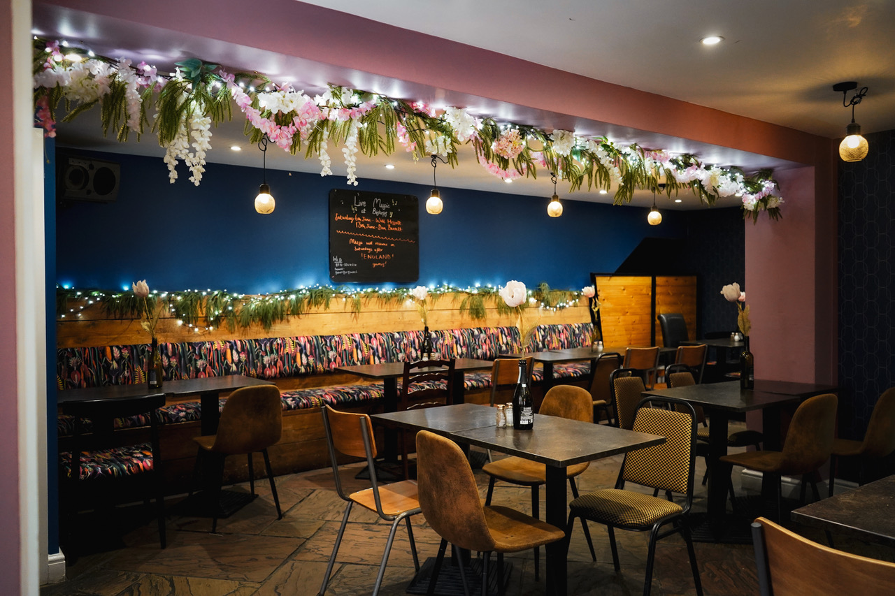 Bar seating and booths